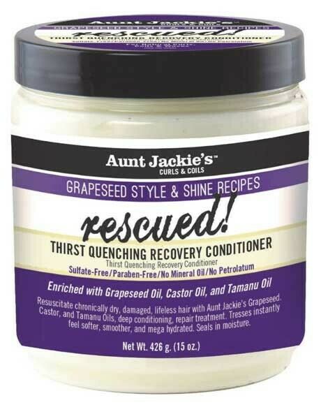 Aunt Jackie’s RESCUED! Thirst Quenching RECOVERY CONDITIONER with Avocado and Tamanu oils