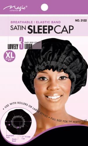 Black Magic collection Satin Sleep cap