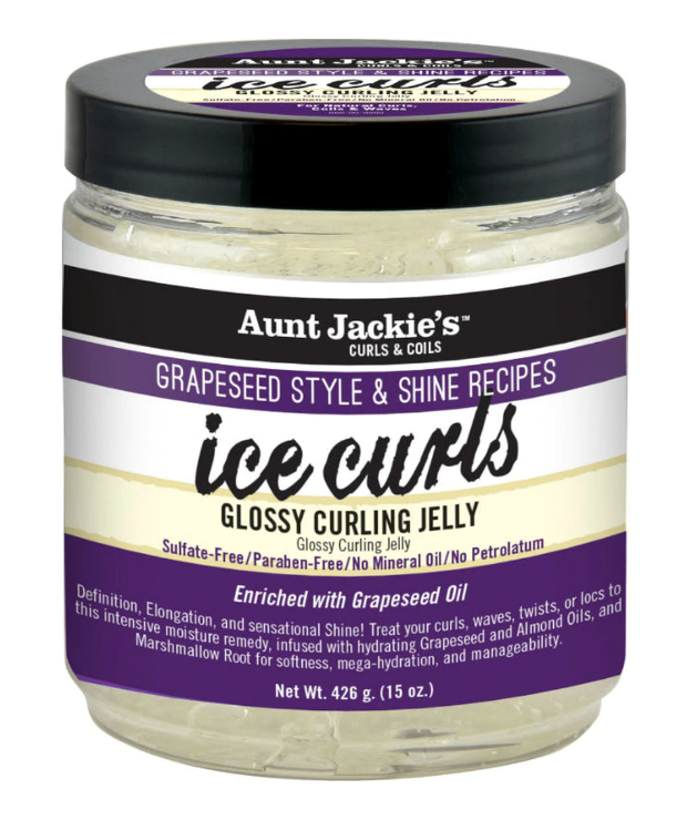 Aunt Jackie's Grapeseed Style & Shine Recipes ICE CURLS Glossy Curling Jelly