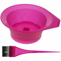 HAIR TOOLS - BRUSH AND BOWL SET (PINK) - Glowing Feel 